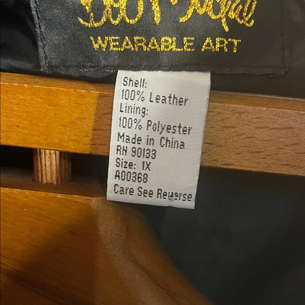 Bob Mackie Black Leather Jacket - Picture 2 of 6